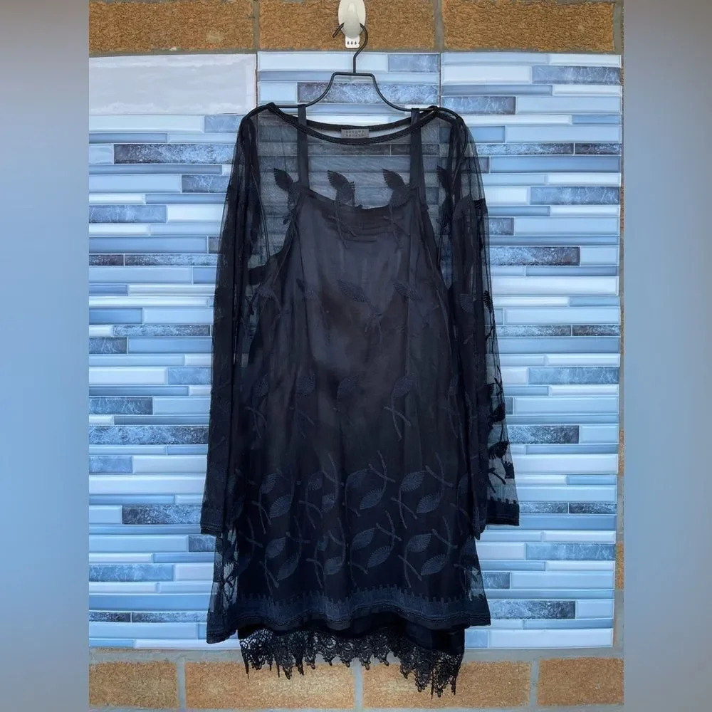 Bruuns Bazaar embroidery mesh dress size 38